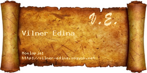 Vilner Edina névjegykártya
