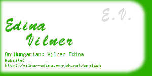 edina vilner business card